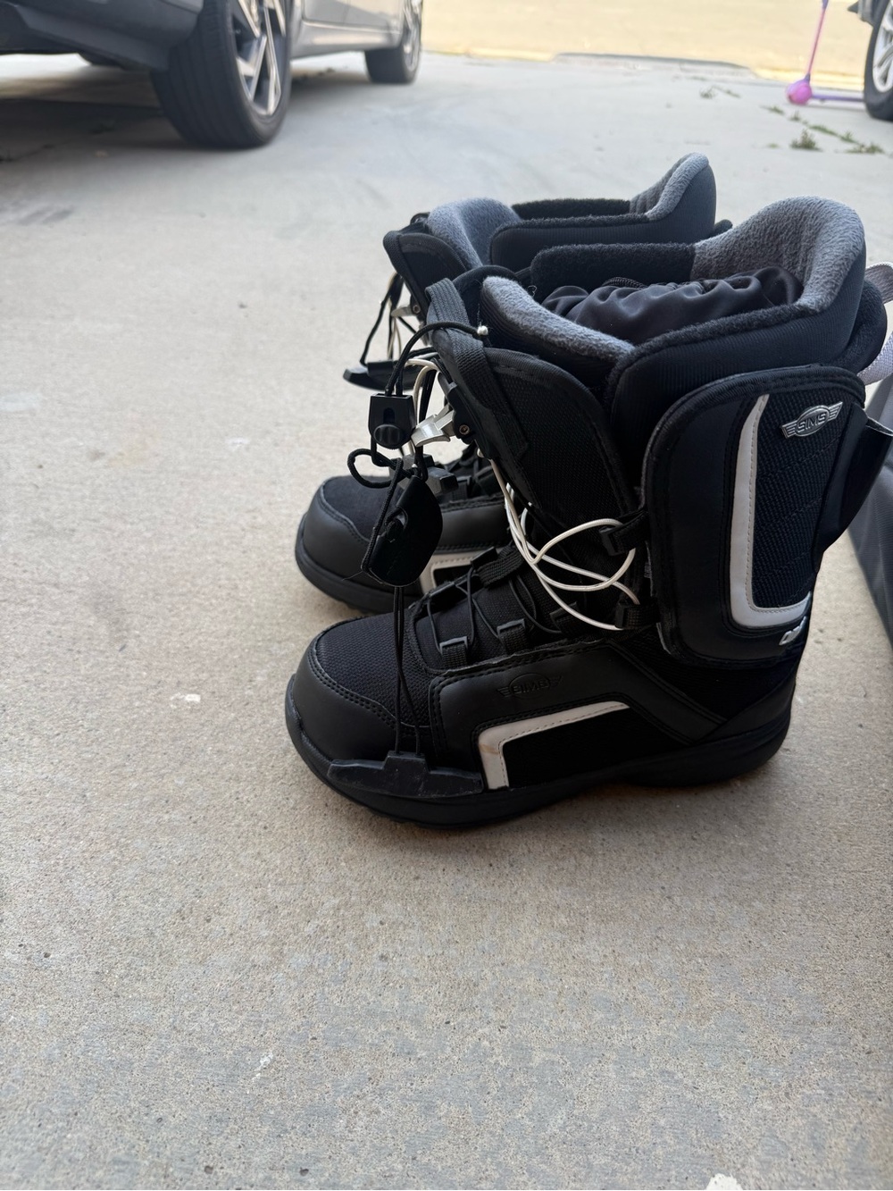 Women's Black and Gray Insulated Winter Boots
